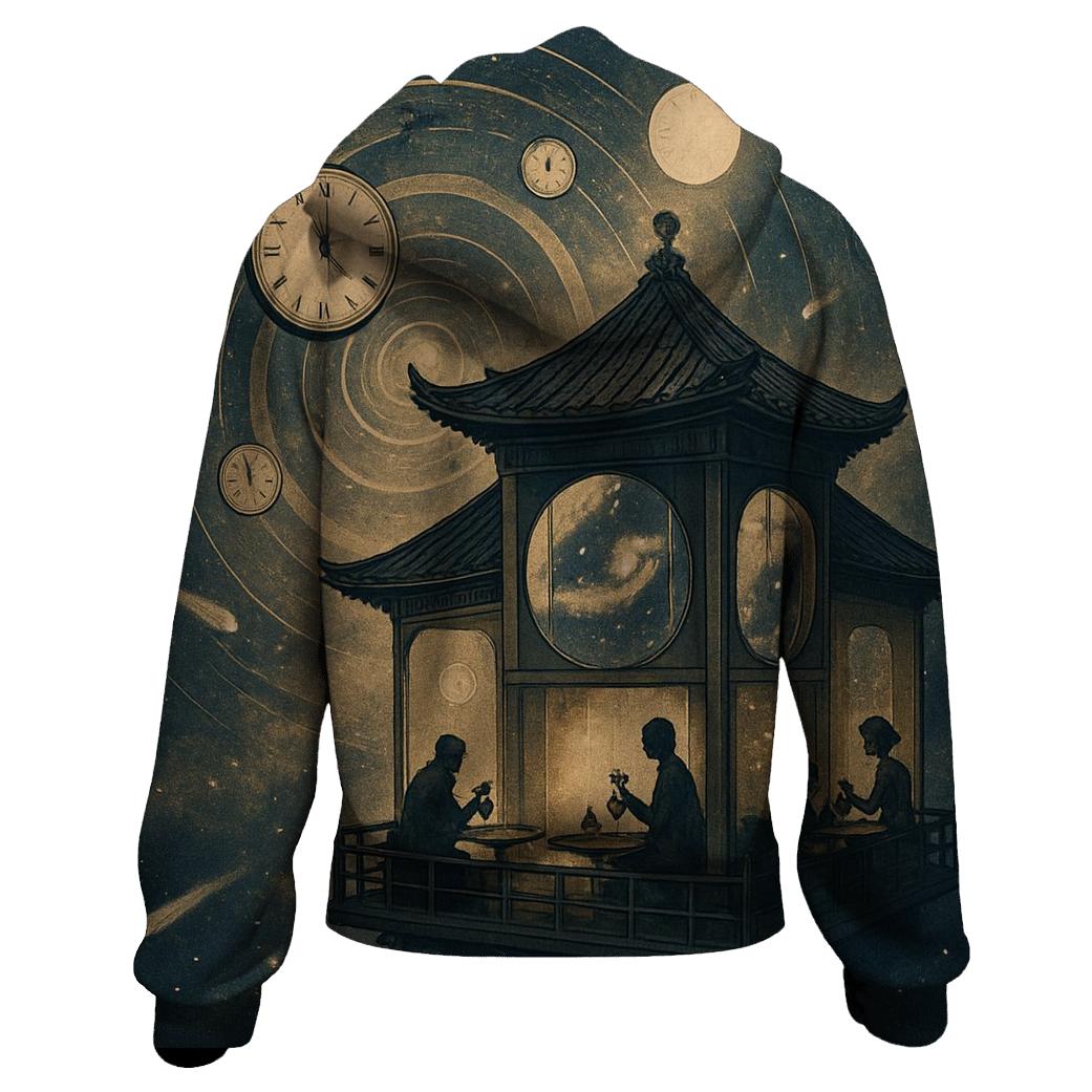 Time Dilation Tea House heavyweight hoodies