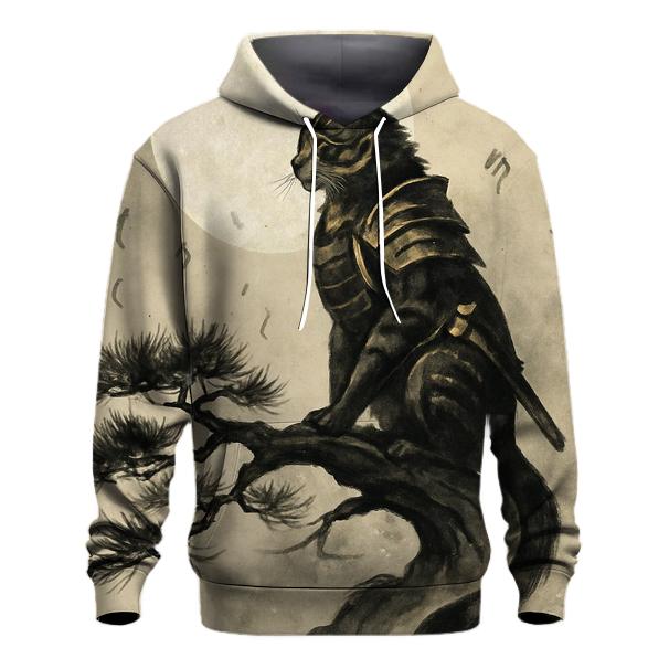 Samurai Moon Watcher zip-up hoodies
