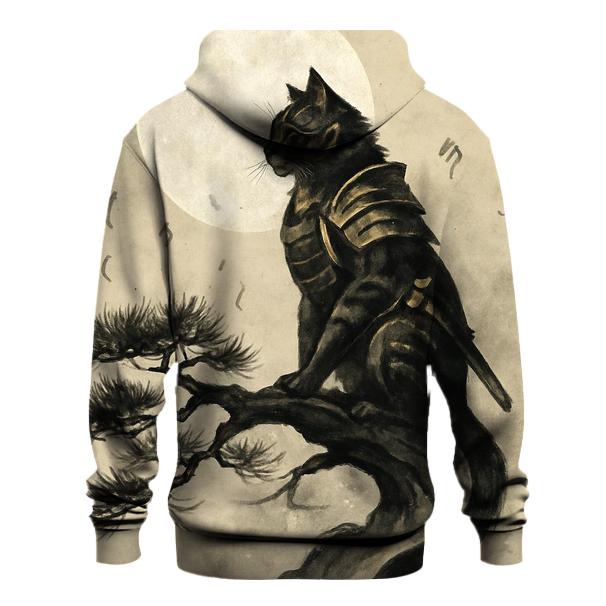 Samurai Moon Watcher zip-up hoodies
