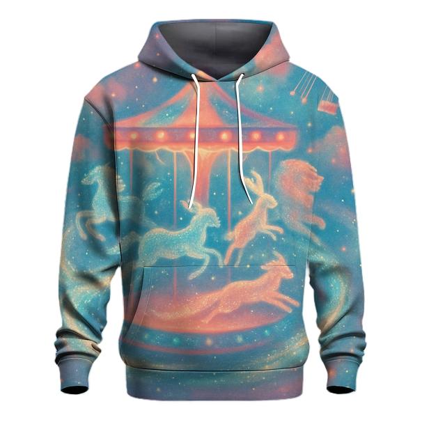 Comet Tail Carousel printed hoodies