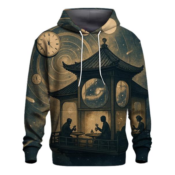 Time Dilation Tea House graphic hoodies