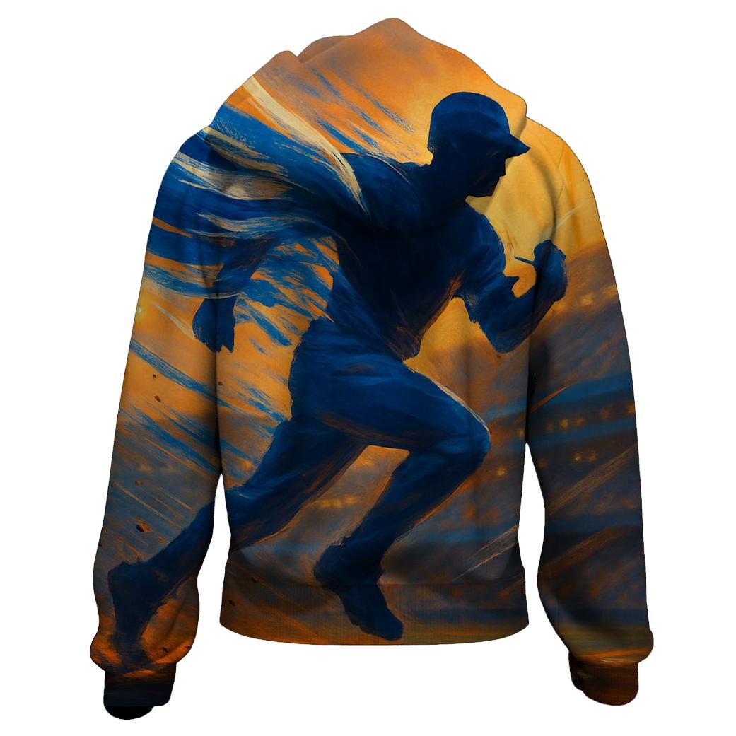 Winged Speed Silhouette zip-up hoodies