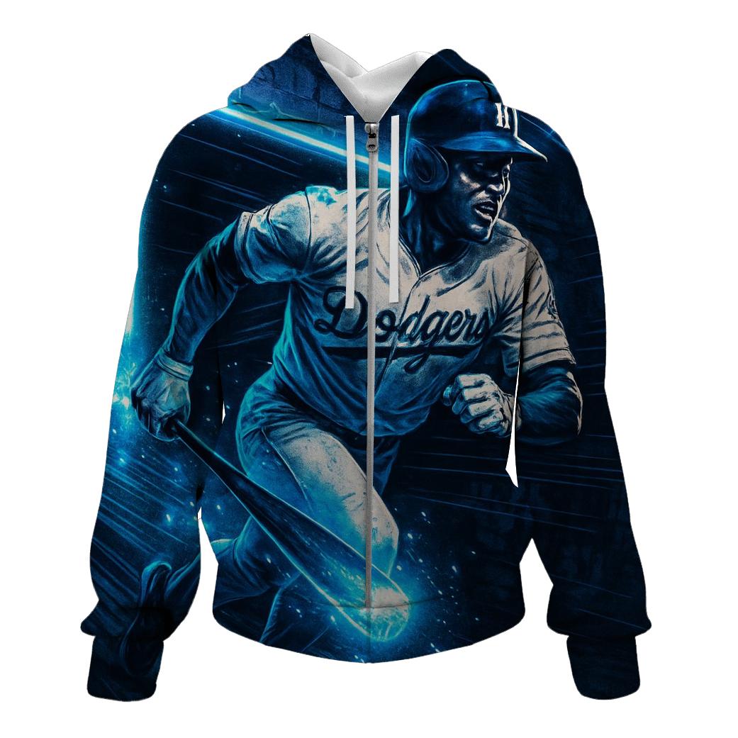 Neon Dugout Charge printed hoodies