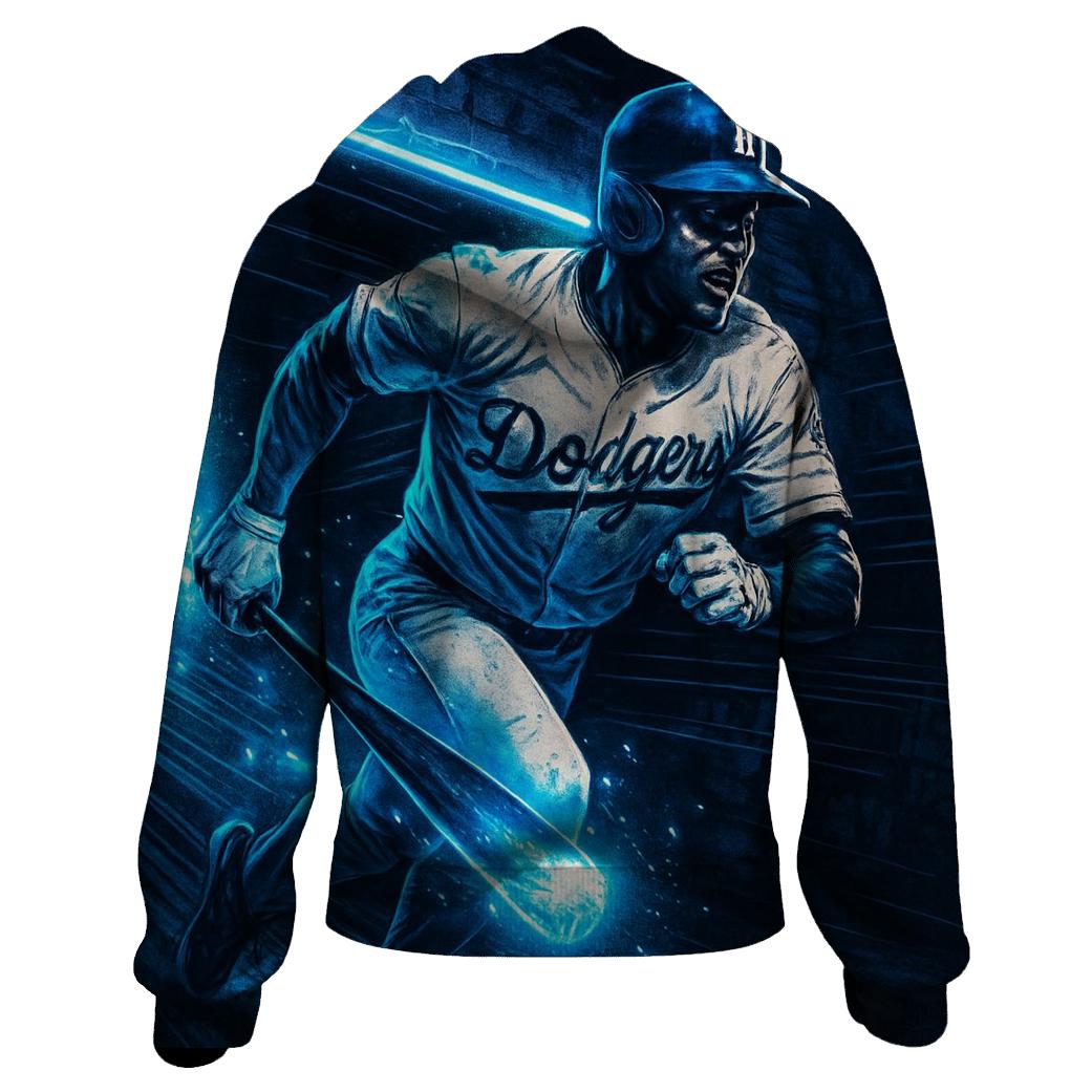 Neon Dugout Charge printed hoodies