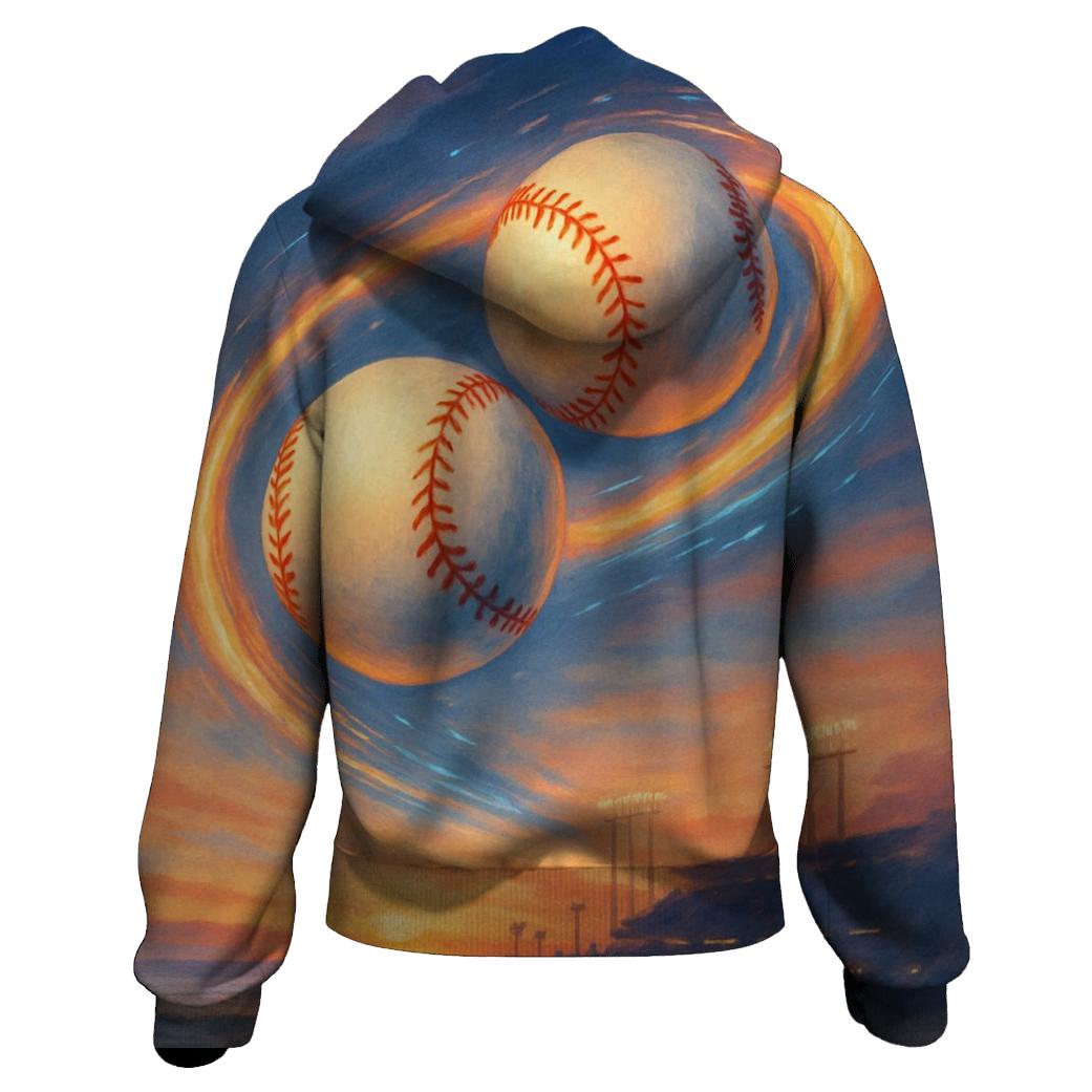 Sunset Two-Seam Fusion printed hoodies