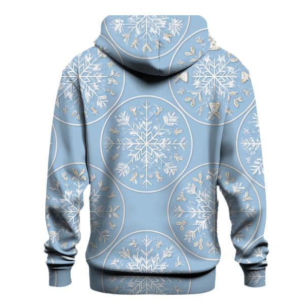 Snowflake Mandala On Sky Blue hoodie designs