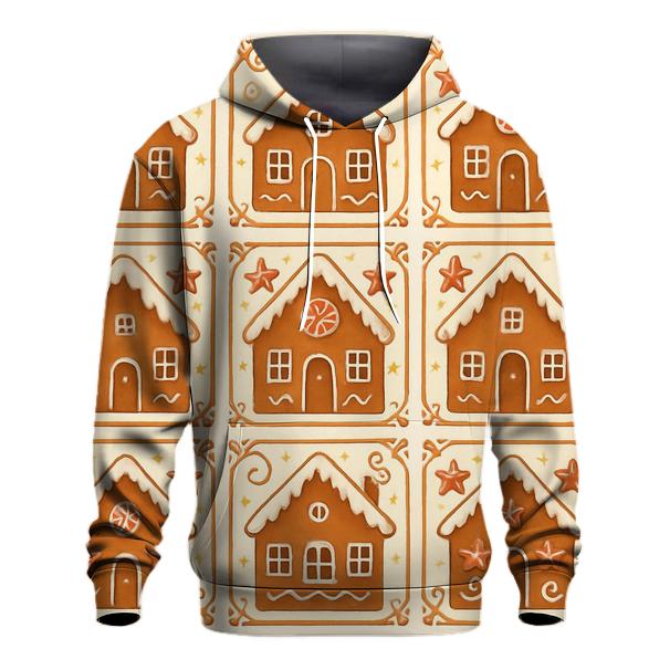 Gingerbread Tile On Cream Background custom hoodies
