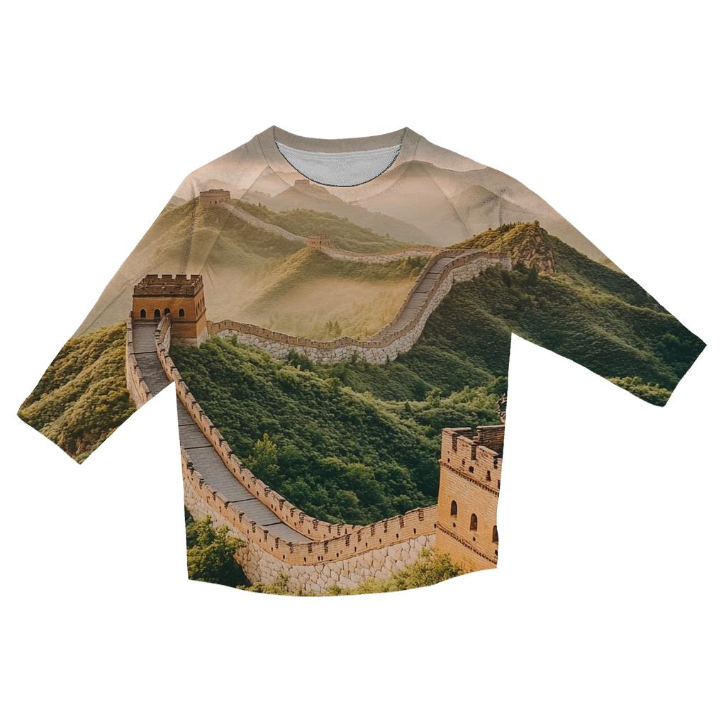 Great Wall Of China - Beijing fashion 3/4 sleeve shirts
