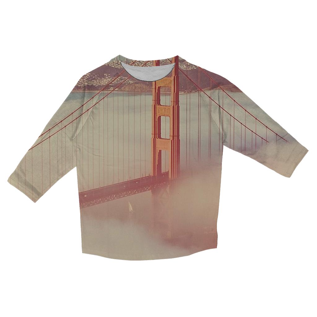 Golden Gate Bridge - San Francisco casual three quarter sleeve shirts