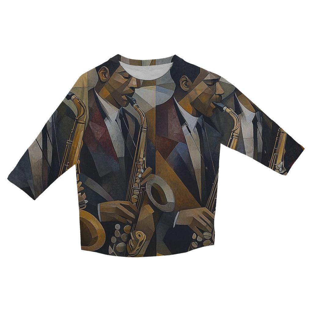 Picasso Inspired Abstract Musicians stylish quarter sleeve tops