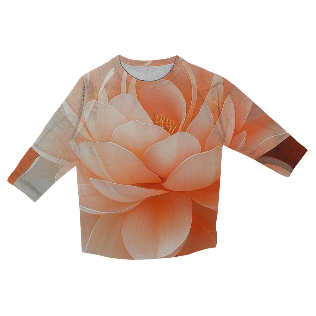 Georgia Okeeffe Inspired Desert Flowers fashion 3/4 sleeve shirts