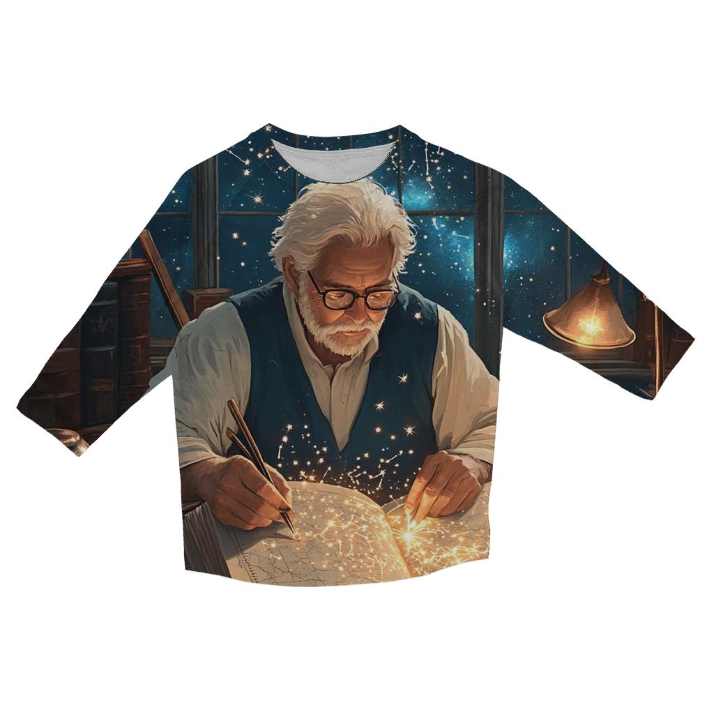 Starlit Spellbook Spooky Study personalized 3/4 sleeve tees