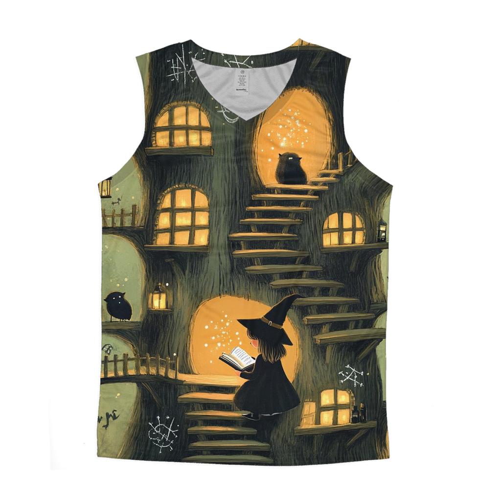 Witch School In Haunted Hollow personalized athletic tanks
