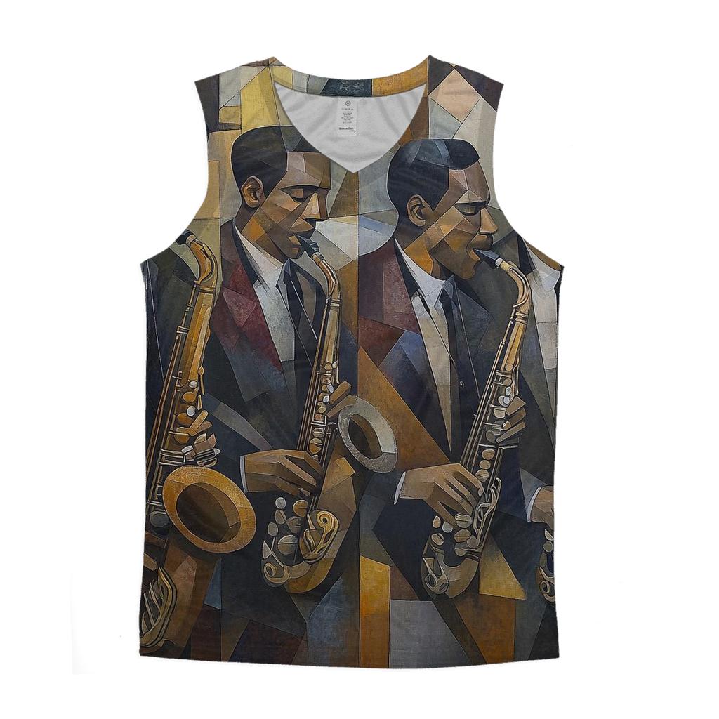 Picasso Inspired Abstract Musicians sports performance tank tops