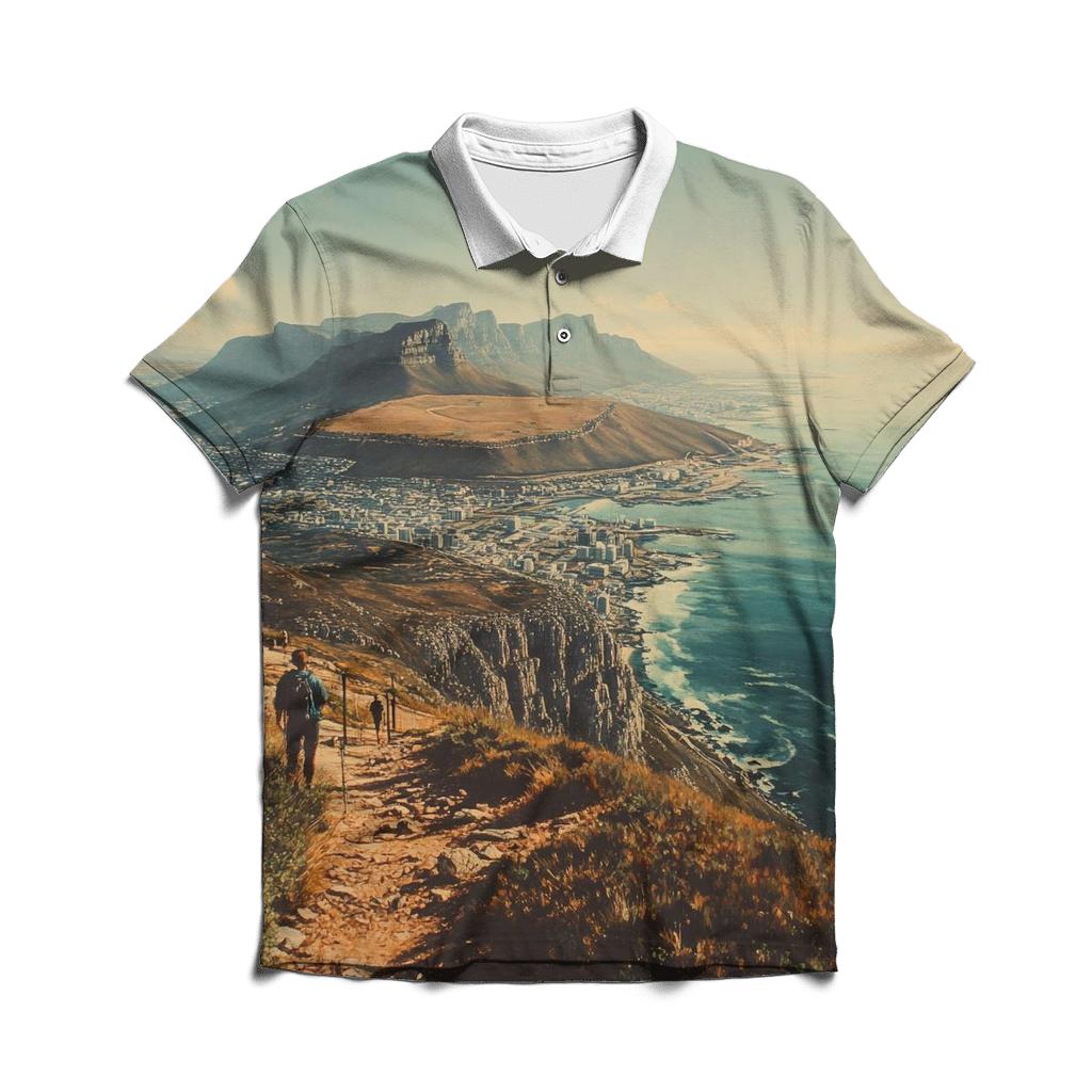 Table Mountain - Cape Town embroidered polo tops