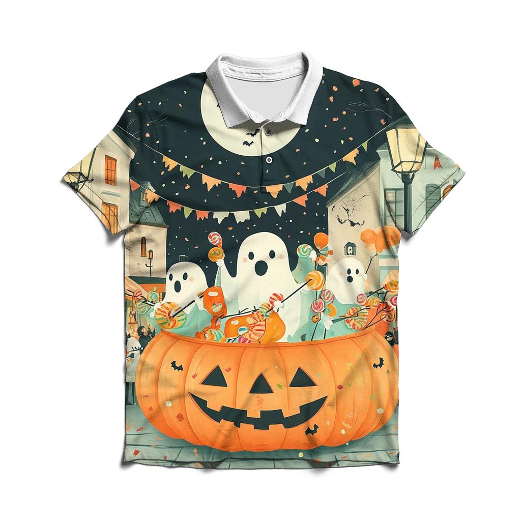 Ghoul Parade Halloween Float designer slim fit polos