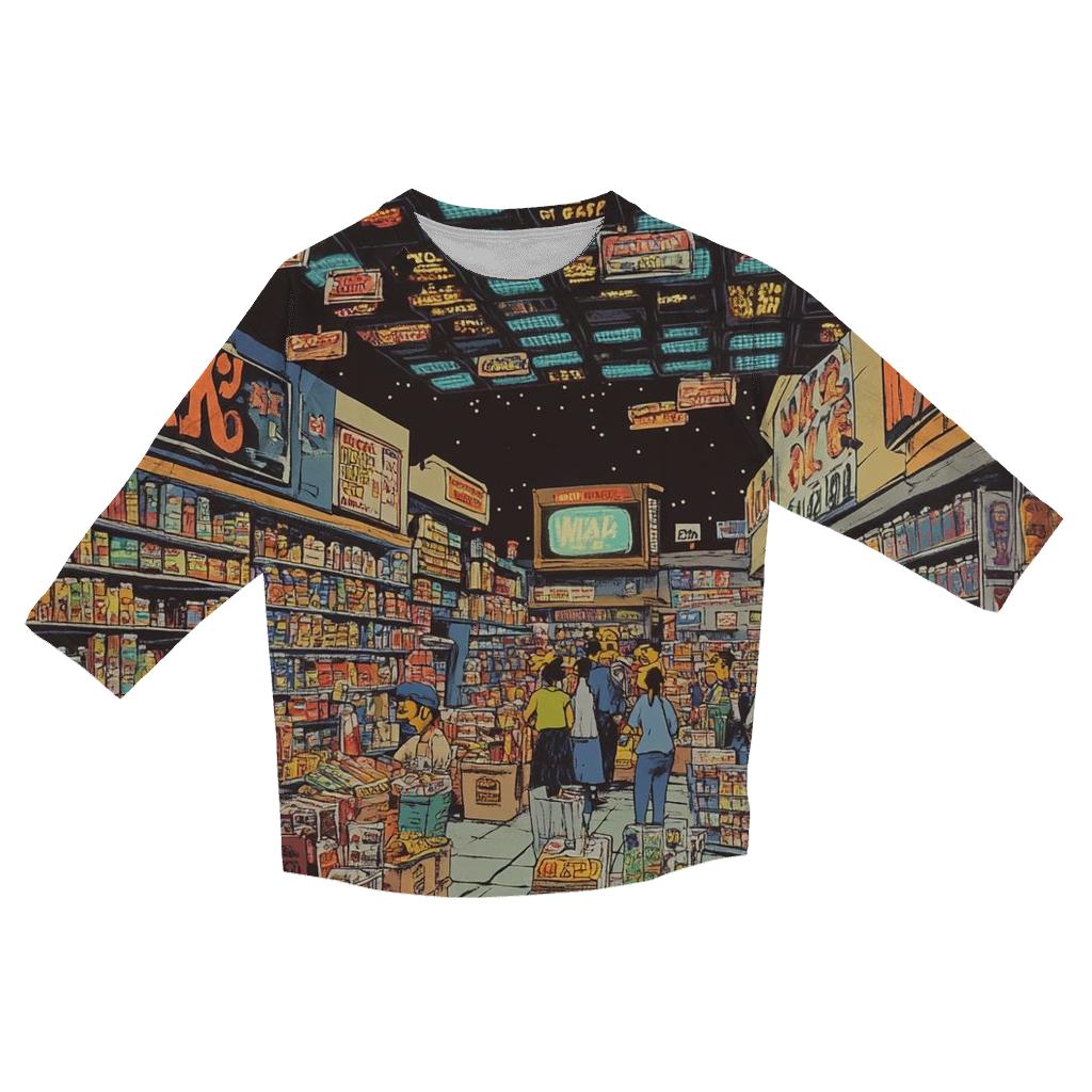 Kwik E Mart Night Market cotton quarter sleeve shirts