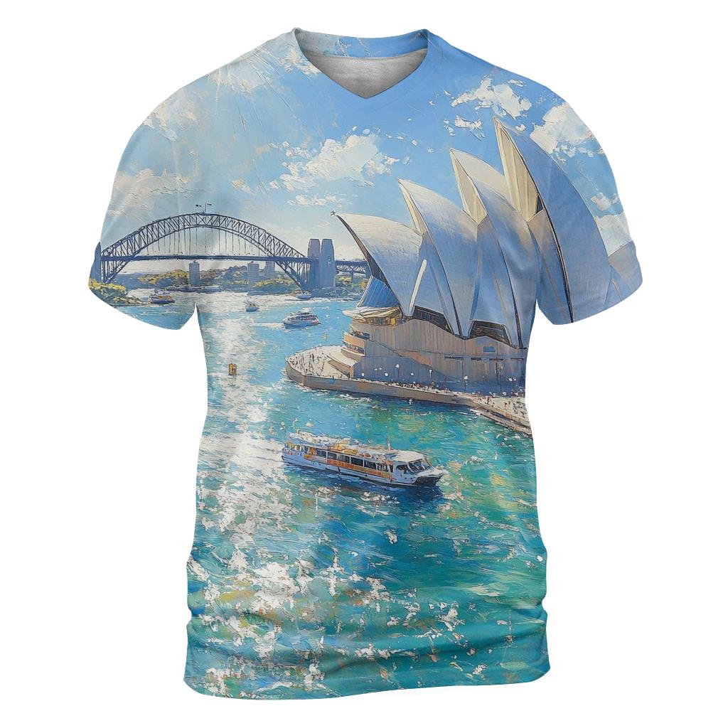 Sydney Opera House - Sydney artistic all-over print tops