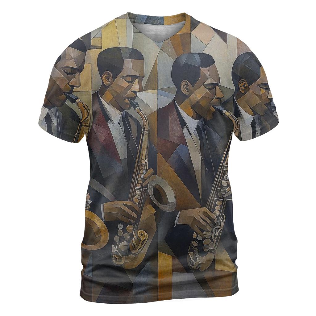 Picasso Inspired Abstract Musicians creative print fashion shirts
