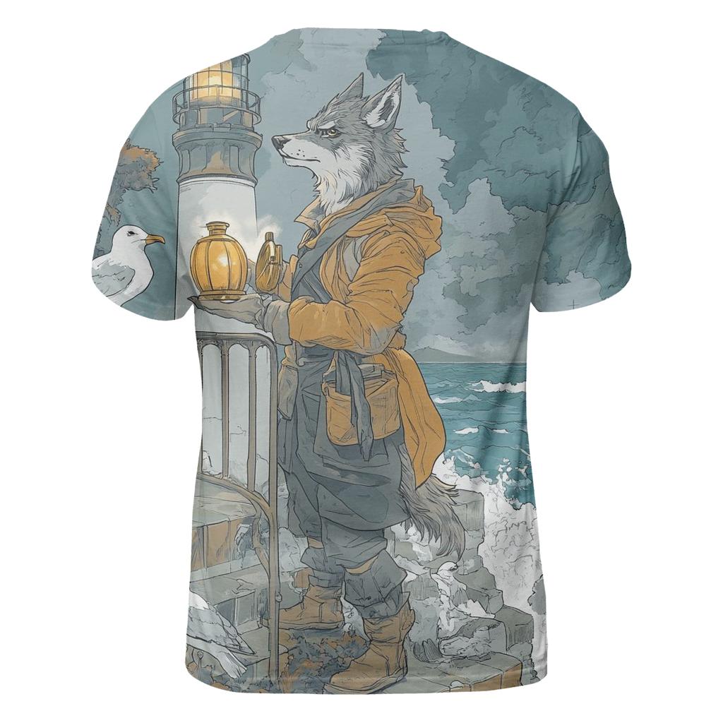 Foggy Lighthouse Haunted Beacon unique graphic print tees