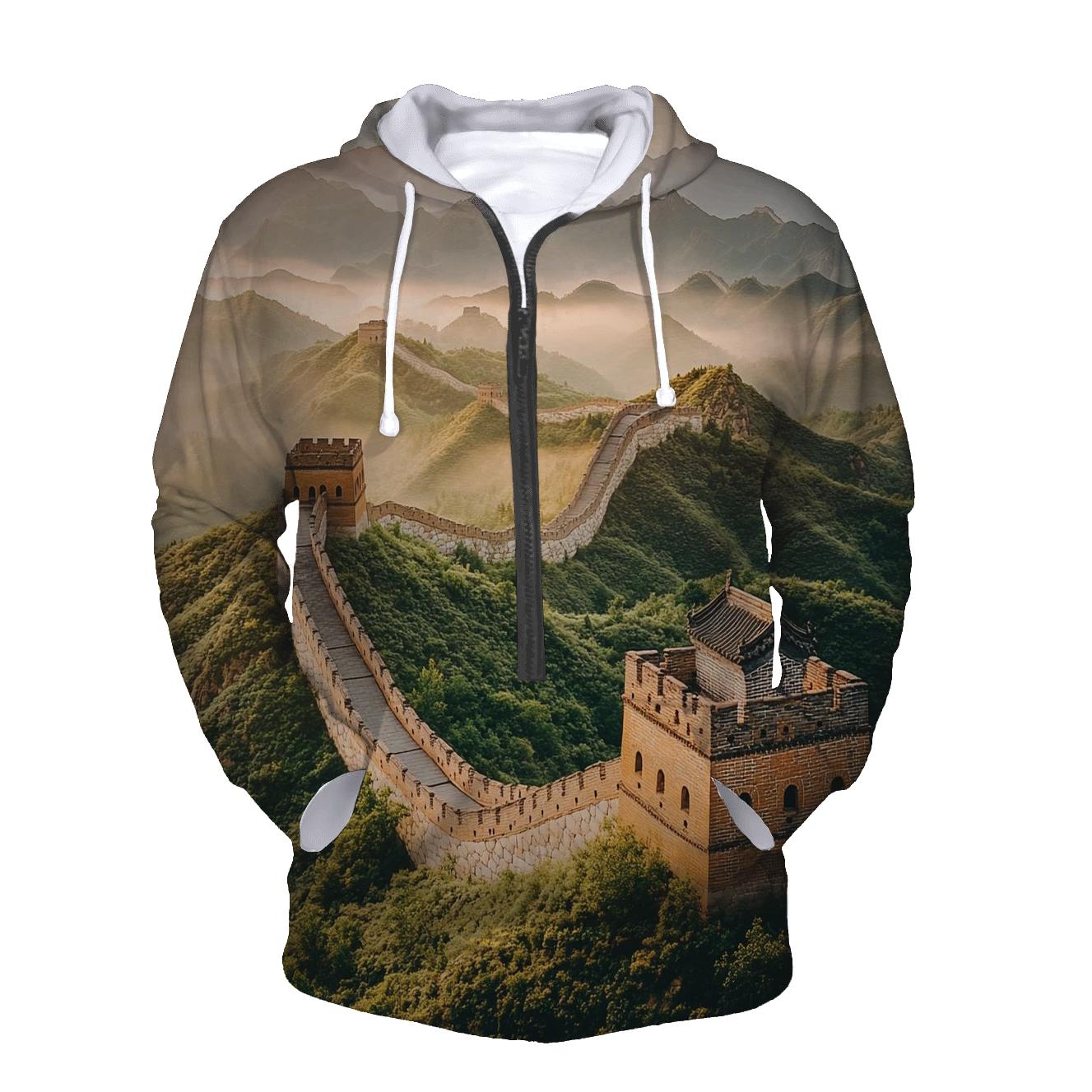 Great Wall Of China - Beijing zip-up hoodies