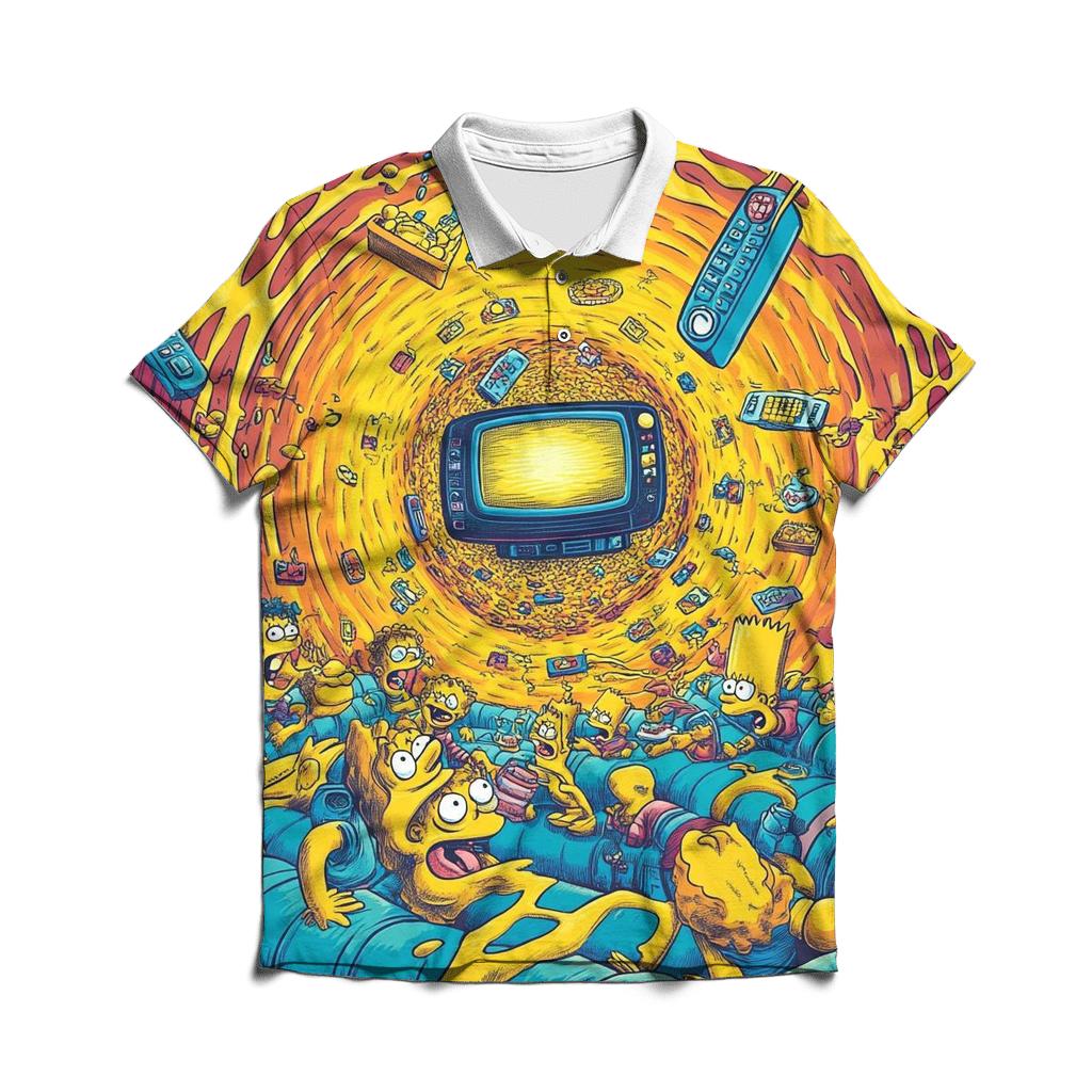 Couch Gag Kaleidoscope casual sports polo shirts