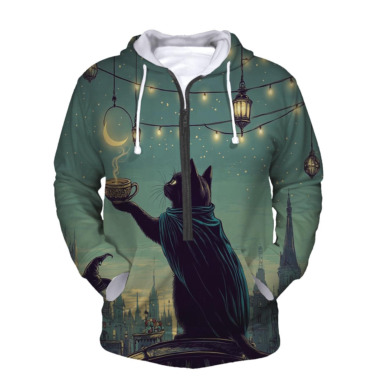 Midnight Cat Spooky Soiree hoodies fashion