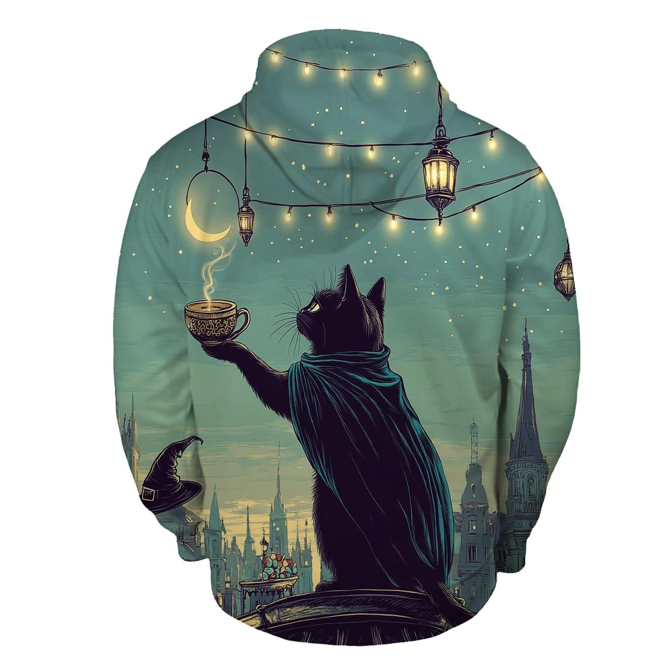 Midnight Cat Spooky Soiree hoodies fashion