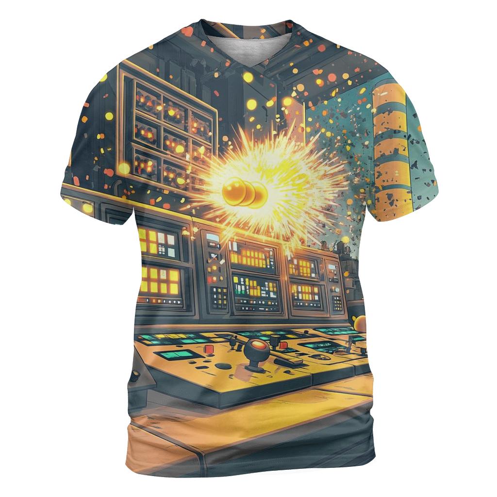 Nuclear Nightshift Rhapsody vibrant all-over design tees