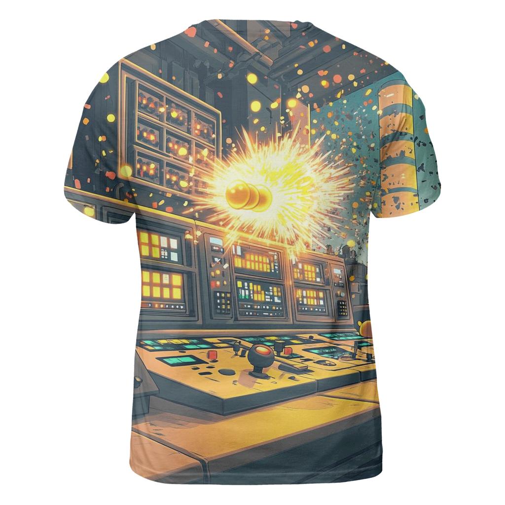 Nuclear Nightshift Rhapsody vibrant all-over design tees