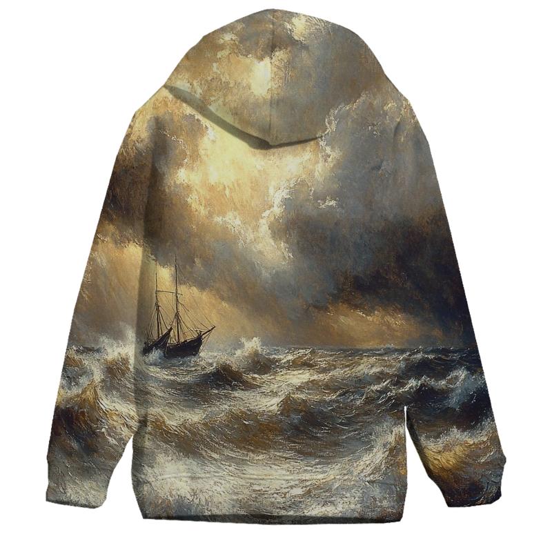 Turner Inspired Stormy Sea zip-up hoodies