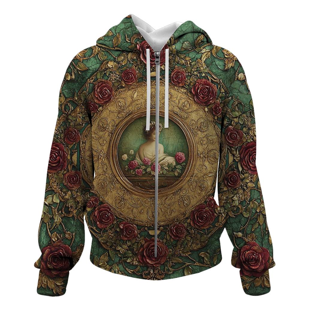 Klimt Inspired Golden Garden printed hoodies