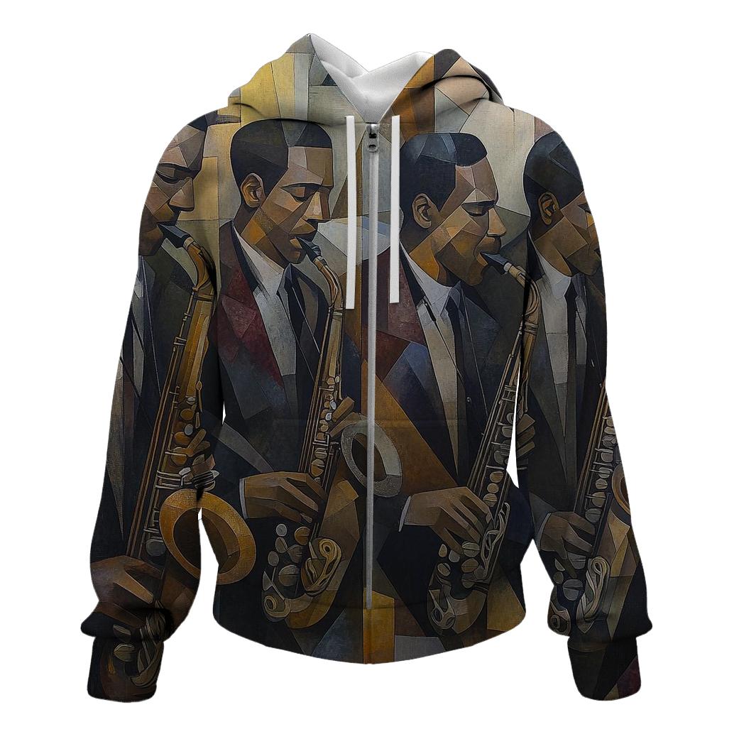Picasso Inspired Abstract Musicians lightweight hoodies