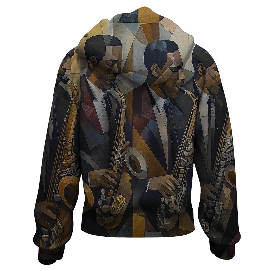 Picasso Inspired Abstract Musicians lightweight hoodies