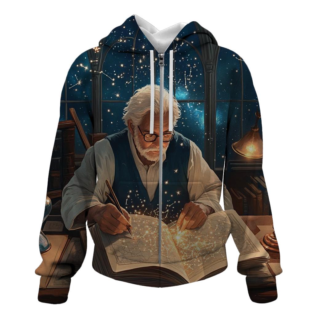 Starlit Spellbook Spooky Study premium hoodies