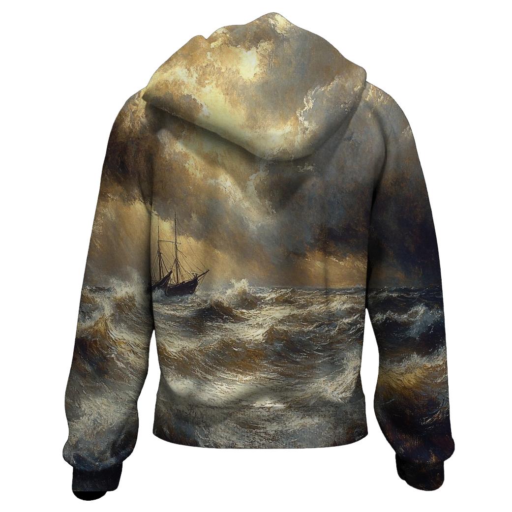 Turner Inspired Stormy Sea printed hoodies