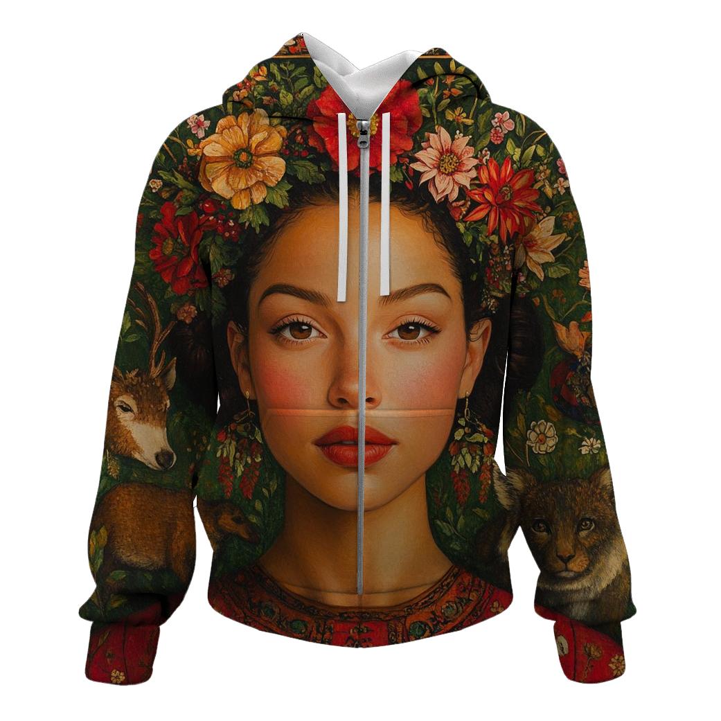Frida Kahlo Inspired Memory Portrait graphic hoodies