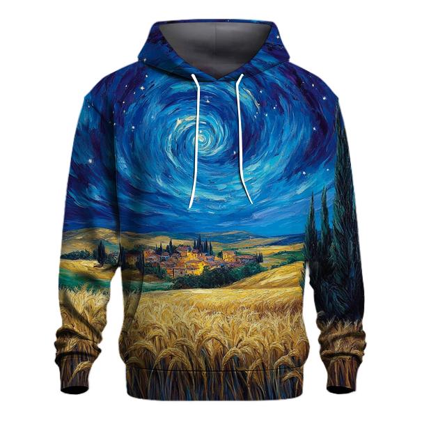 Van Gogh Inspired Starry Countryside pullover hoodies