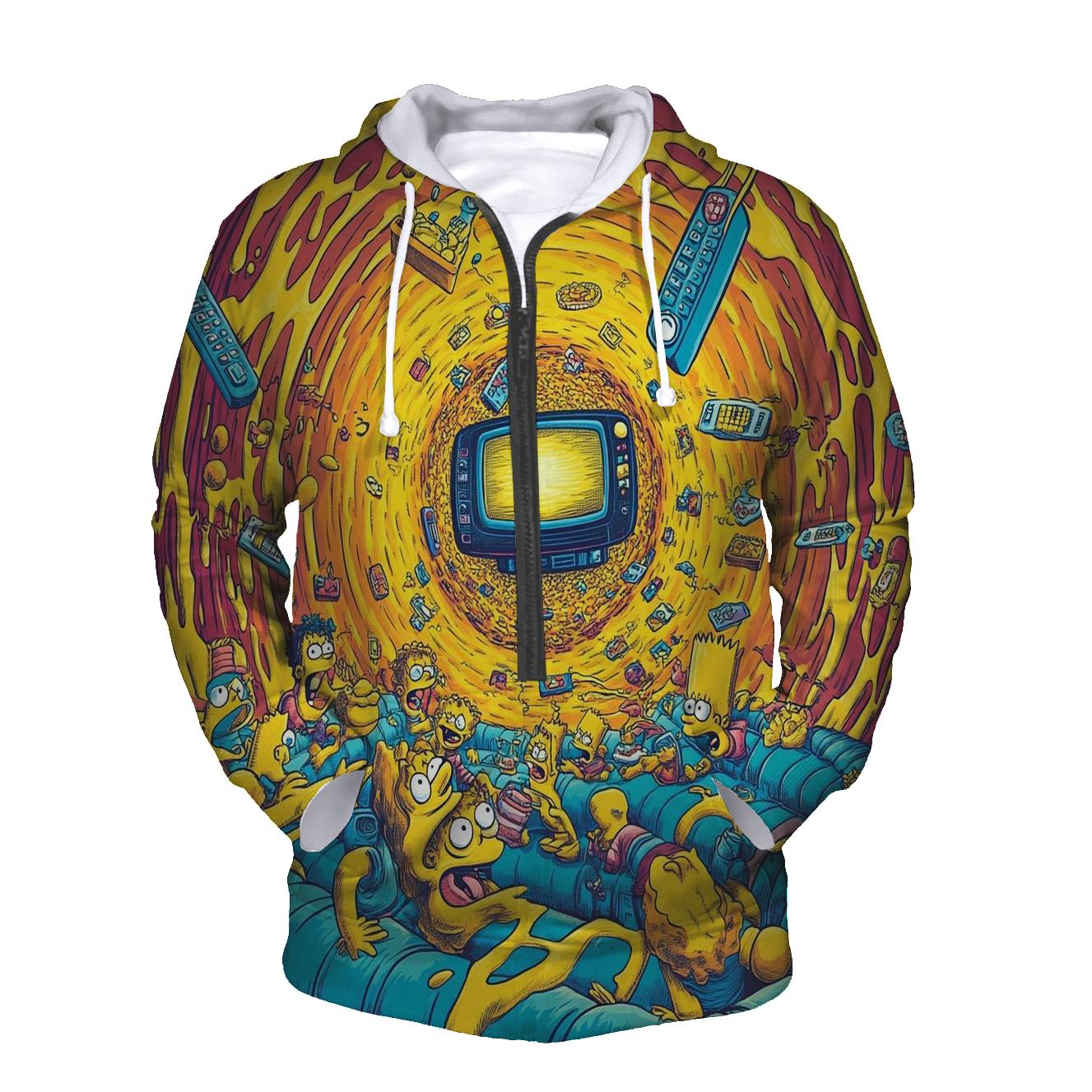 Couch Gag Kaleidoscope embroidered hoodies