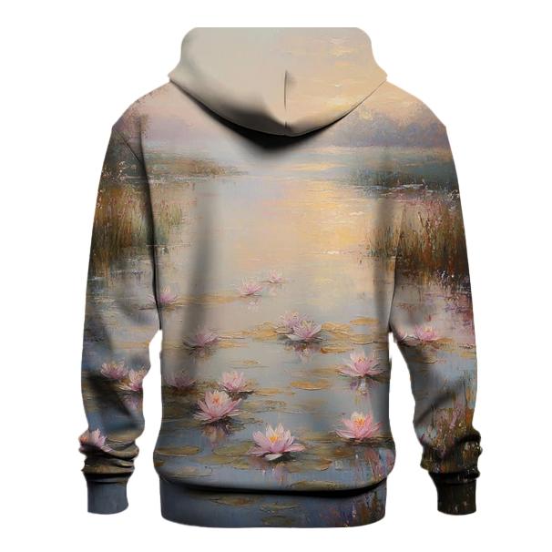Monet Inspired Water Lilies At Dawn hoodie designs