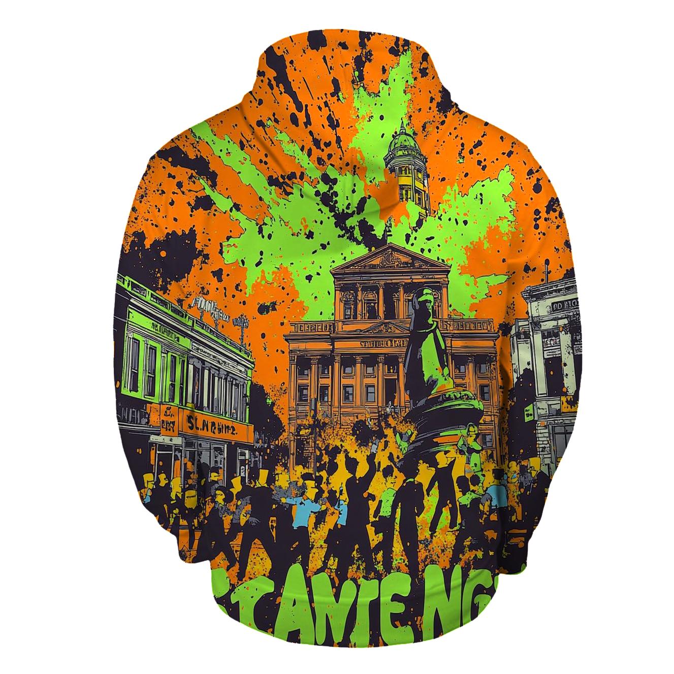 Town Square Mayhem Mosaic lightweight hoodies