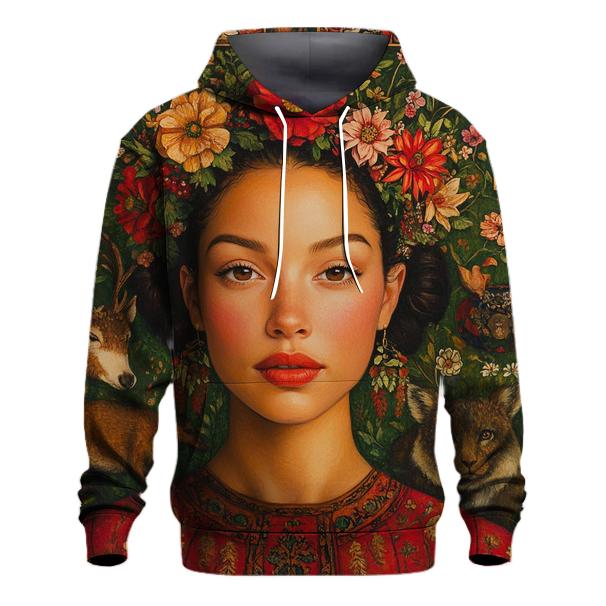Frida Kahlo Inspired Memory Portrait embroidered hoodies