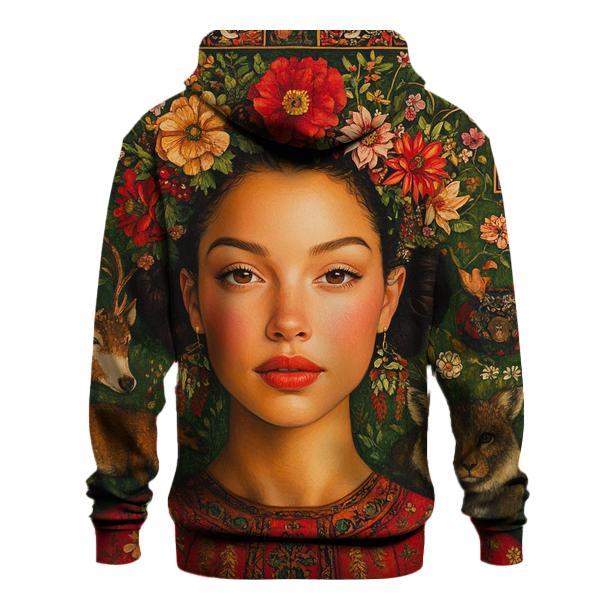 Frida Kahlo Inspired Memory Portrait embroidered hoodies