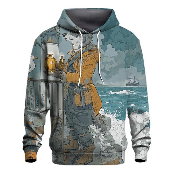 Foggy Lighthouse Haunted Beacon premium hoodies