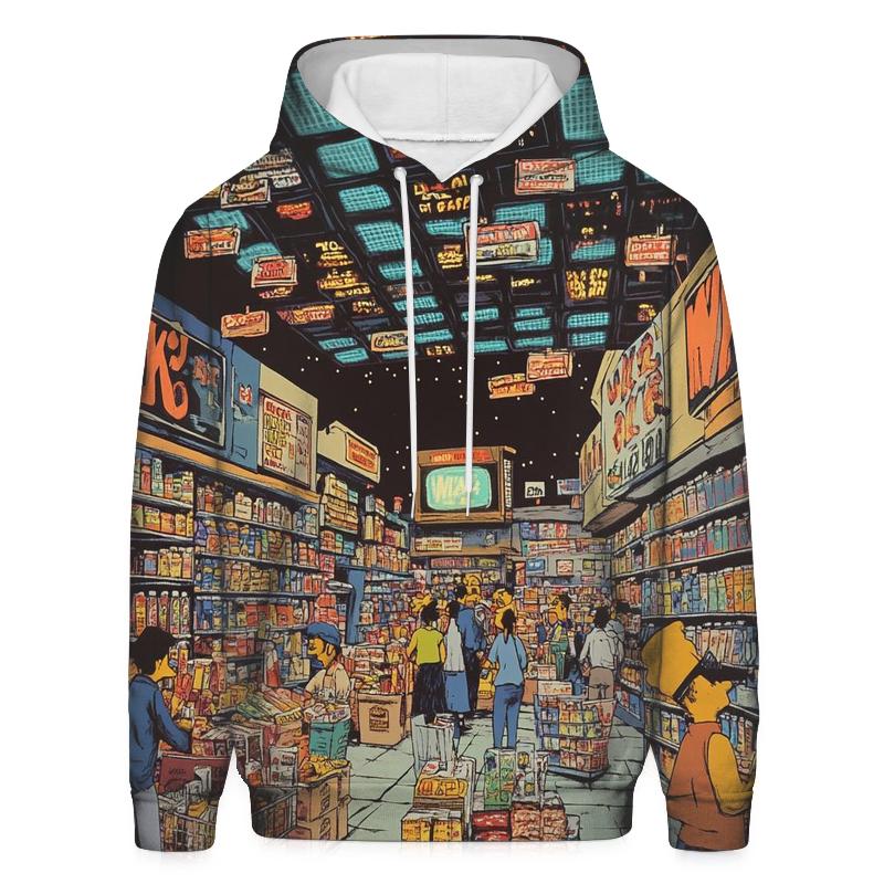Kwik E Mart Night Market graphic hoodies