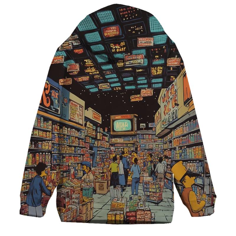 Kwik E Mart Night Market graphic hoodies