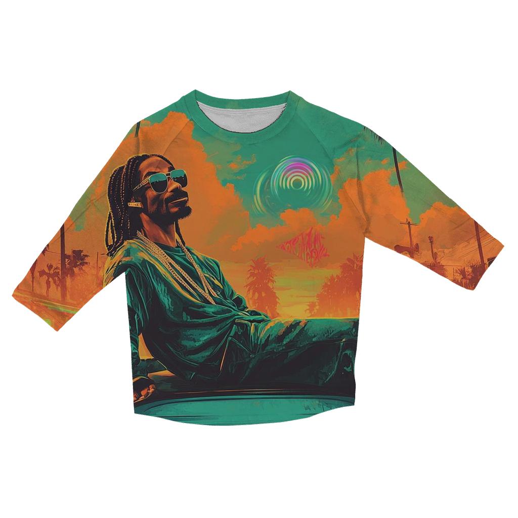 West Coast Sunset Cipher trendy 3/4 sleeve tops