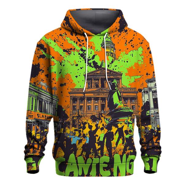 Town Square Mayhem Mosaic printed hoodies