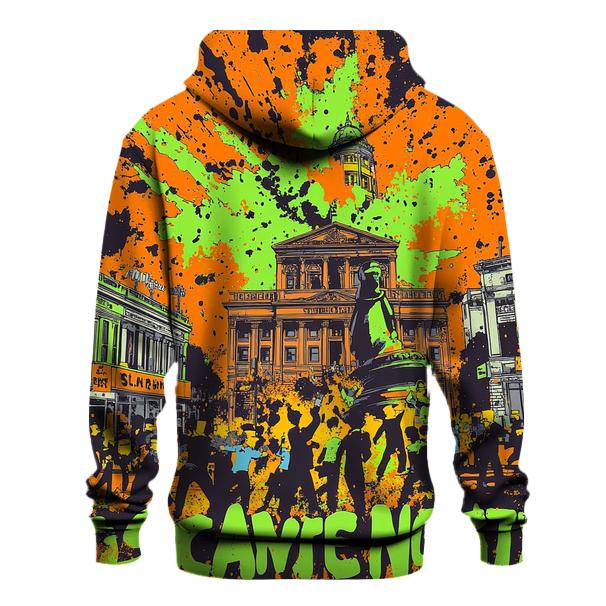 Town Square Mayhem Mosaic printed hoodies