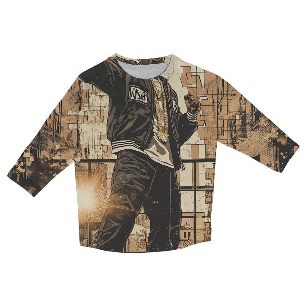 Brooklyn Cipher Mosaic designer 3/4 sleeve blouses